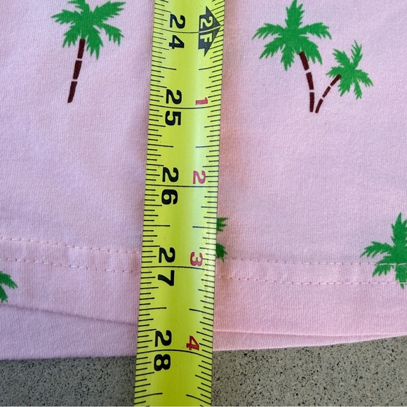 NWT Denim & Flower Ricky Singh Crewneck T-Shirt Pink Palm Tree Sz Large - Picture 8 of 9